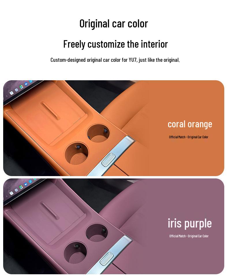 Silicone Mat for Xiaomi YU7: Central Control, Door Panel, Window Lift Handle Protection Pad, Interior Decoration.