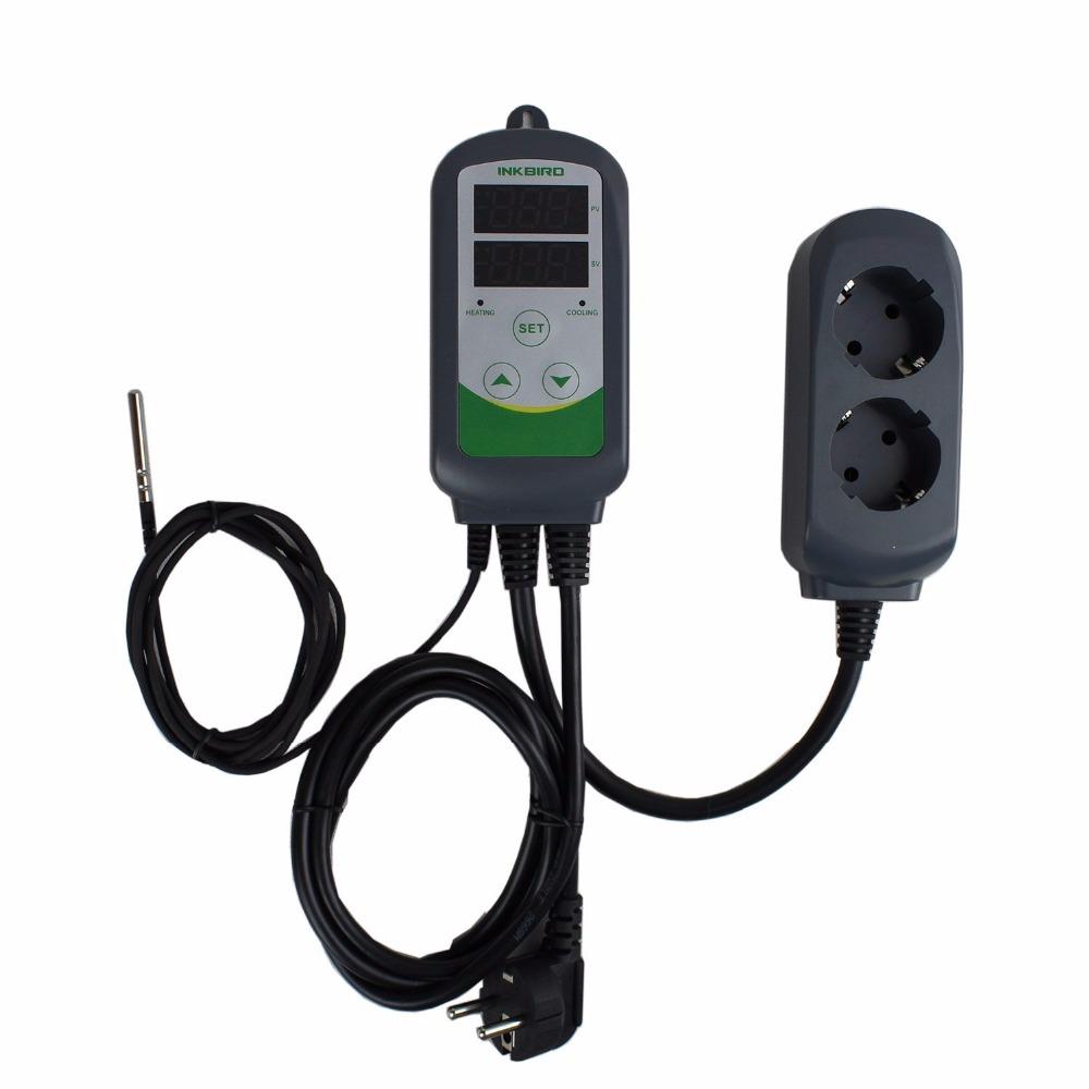 INKBIRD ITC-308 и 308WIFI EU Plug Цифровой контроллер температуры Термостат Регулятор Двойные реле Обогрев и Охлаждение Домашнее пивоварение