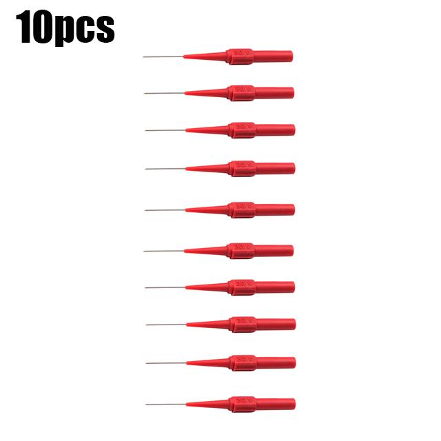 10Pcs 30V Diagnostic Tools Multimeter Test Lead Extention Back Piercing Needle Tip Probes Car Automotive Test Probe Kit 0.7MM