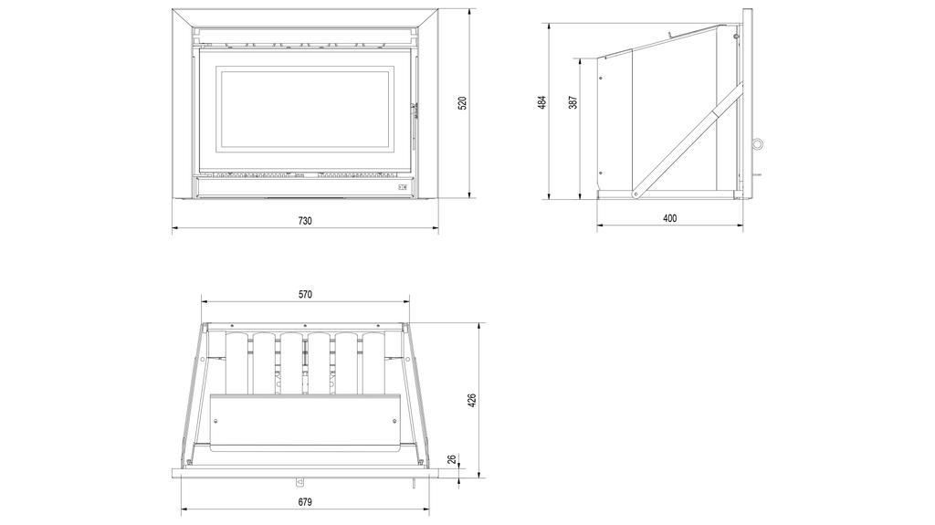 Fireplace cassette KRATKI KDZ 6 kW
