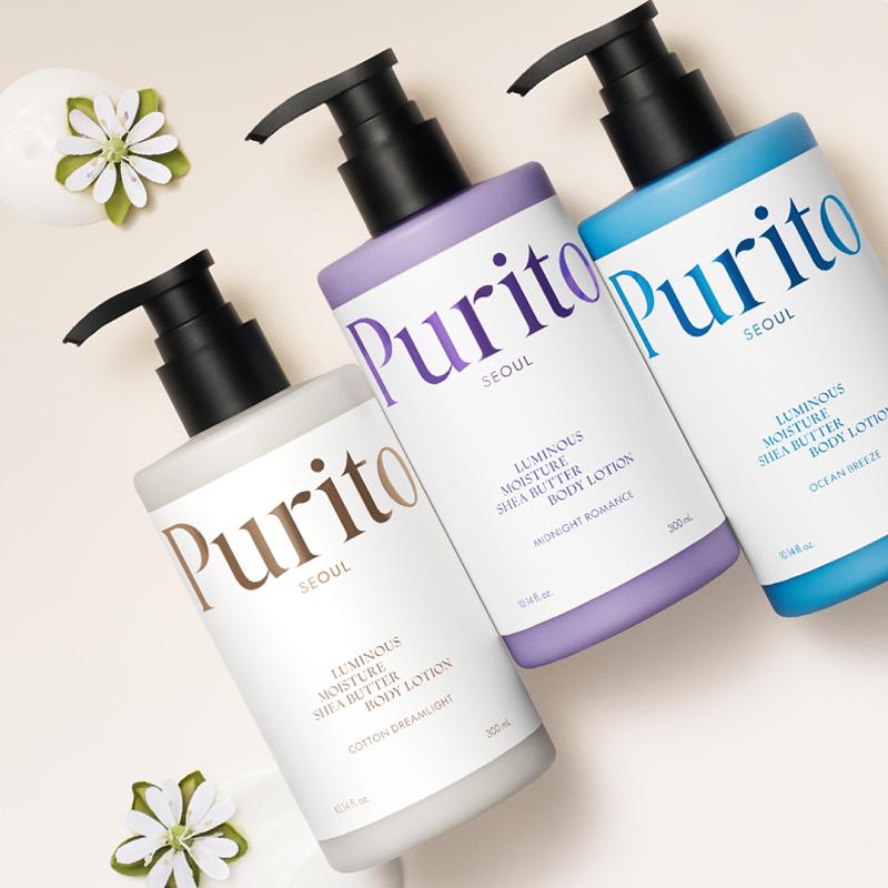 Purito Сияющий увлажняющий лосьон для тела с маслом ши (3 Типы) 300мл