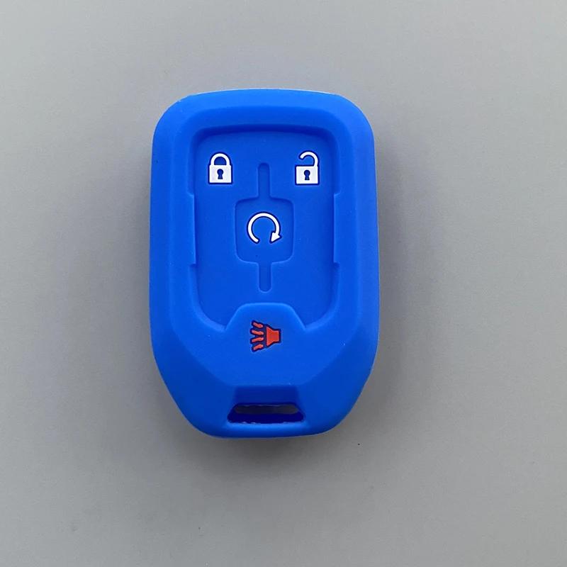 Силиконовый чехол для автомобильного ключа, брелок для Chevrolet Suburban Silverado GMC Terrain Yukon Tahoe Sierra Smart Auto Accessories Key Ring