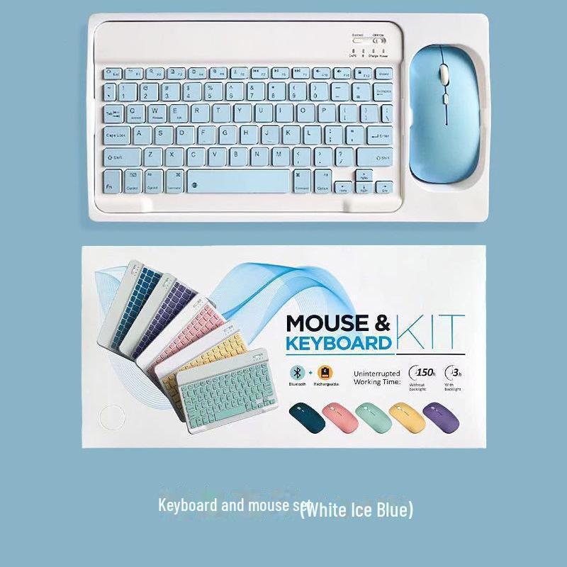Беспроводной Bluetooth-комплект клавиатуры и мыши для планшетов Apple iPad, Huawei Honor и устройств Android