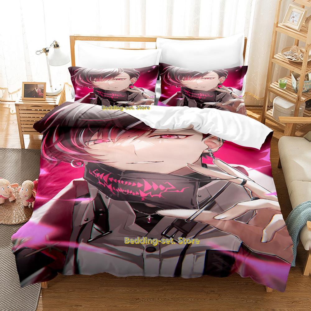 Kawaii 2023 New Ver Vermillion Bedding Set Cartoon Anime Three-piece Set Adult Kid Bedroom Duvetcover Sets 3D Kawaii