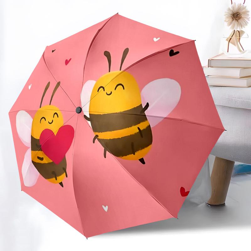 1pc Bee Love Umbrella That Opens Closes Automatically Perfect Gift with a Convenient Folding Mechanism 55