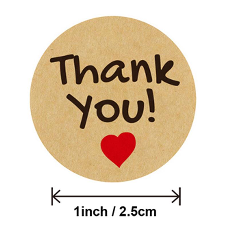 50Pcs 1Inch Diy Hand Made Handmade With Love Label Wedding Stickers Adhesive Sticker Kraft Round Labels Wholesale Price