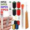 Sewing Needles Set Large Eye Needles with Thread Multi Size Clothing Sewing Embroidery Cross Needle Kits Home DIY Manual Tools