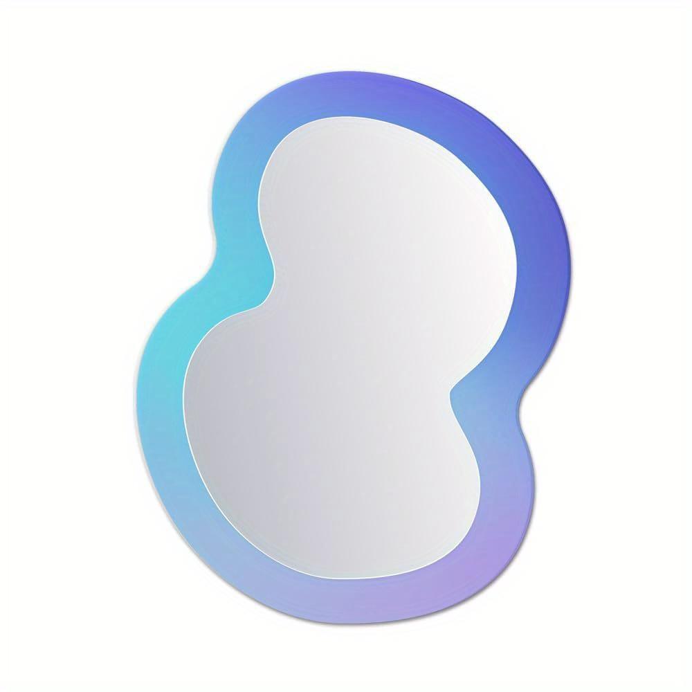 1PC Magnetic Geometric Pattern Mirror for Locker School Bathroom Fridge Cabinet Decorative Makeup Mirror Creative Home Essential