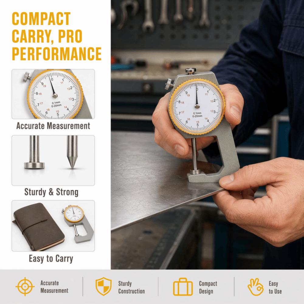 0-20mm Range Thickness Gauge Portable Design Metal Gauge Tool Thickness Measuring Tool For Jewelry