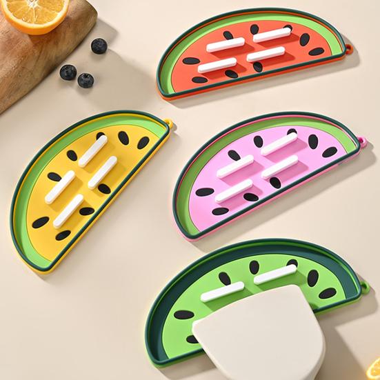 Держатель для крышки кастрюли в форме арбуза Помощник для кухонной столешницы Термостойкая силиконовая подставка-подставка Изоляционная крышка для слива кастрюли Нескользящая подкладка для разделочной доски