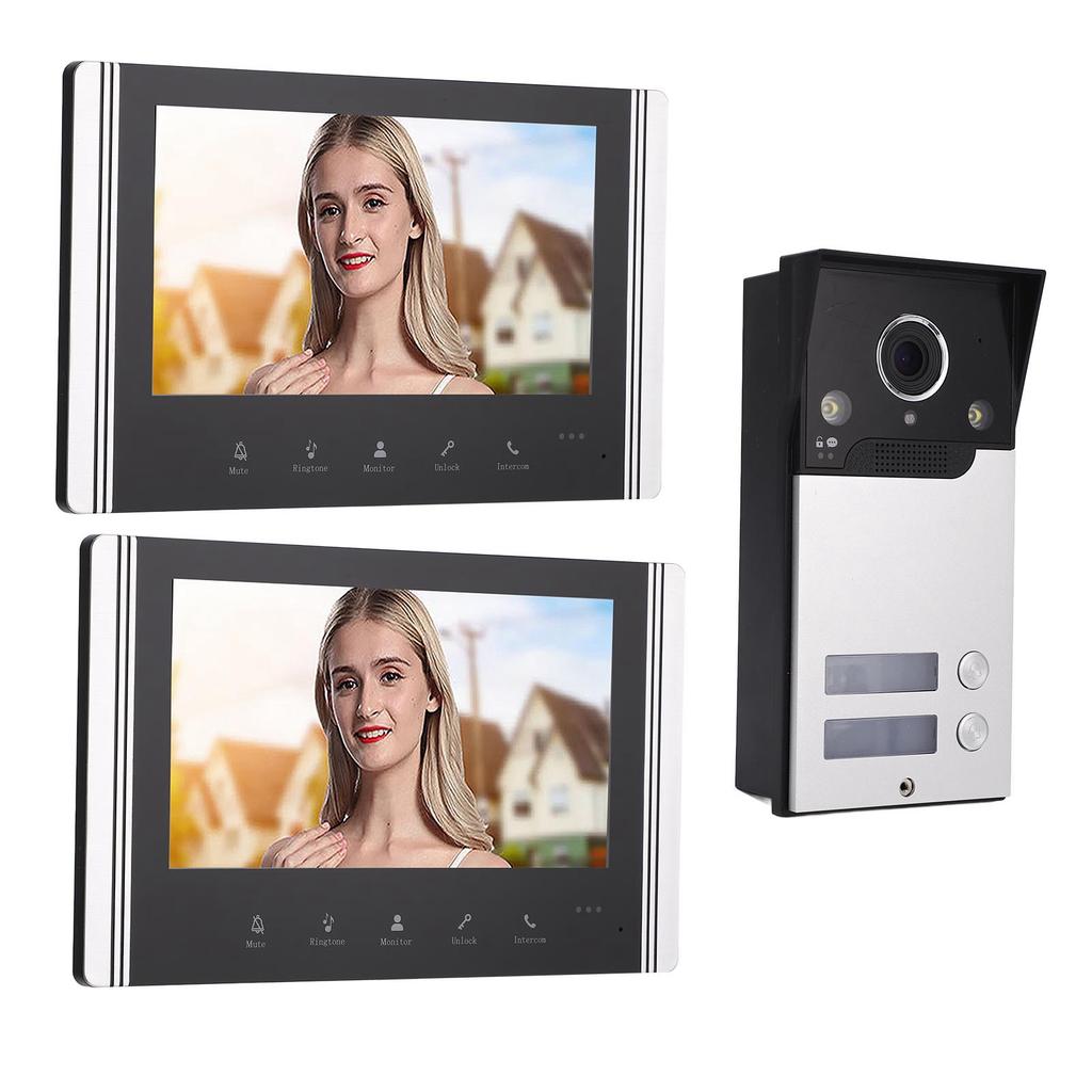 Видеодомофон с 7-дюймовым TFT ЖК-экраном, широкоугольным объективом на 120 градусов для дома и квартиры