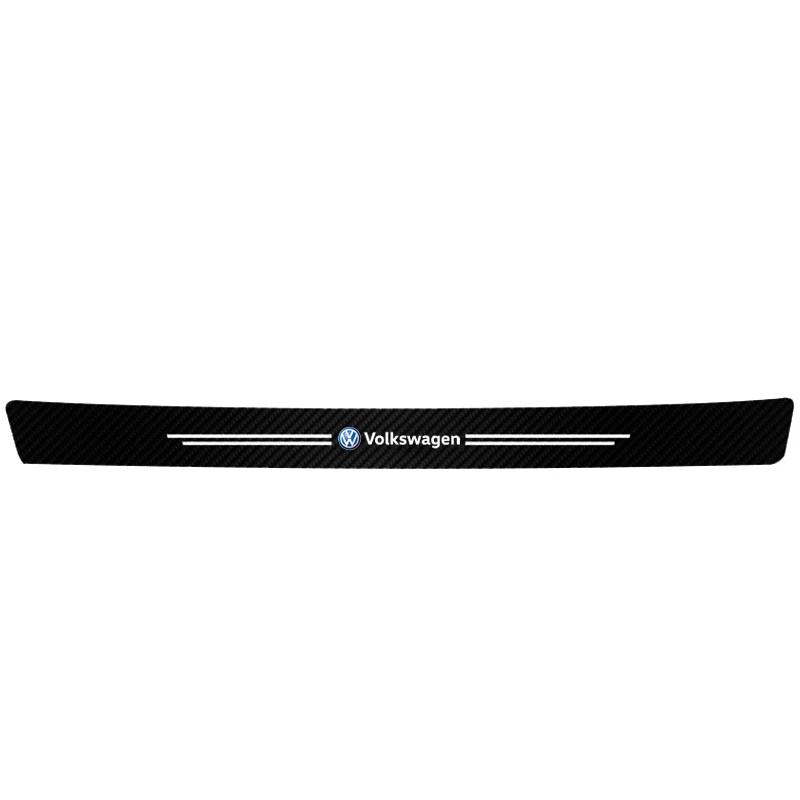 1/4/5Pcs Car Door Sill Scuff Plate Decor Carbon Fiber Stickers For VW GTI Polo Golf MK6 MK7 Beetle Touran CC Passat Tiguan Jetta zg5