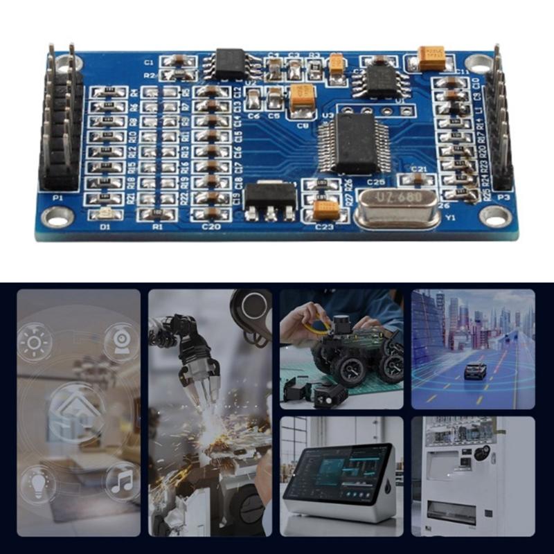ADS1256 8Channel 24Bit ADC Module with TI ADS1256IDB Chip for Embedded Systems and Industrial Automation