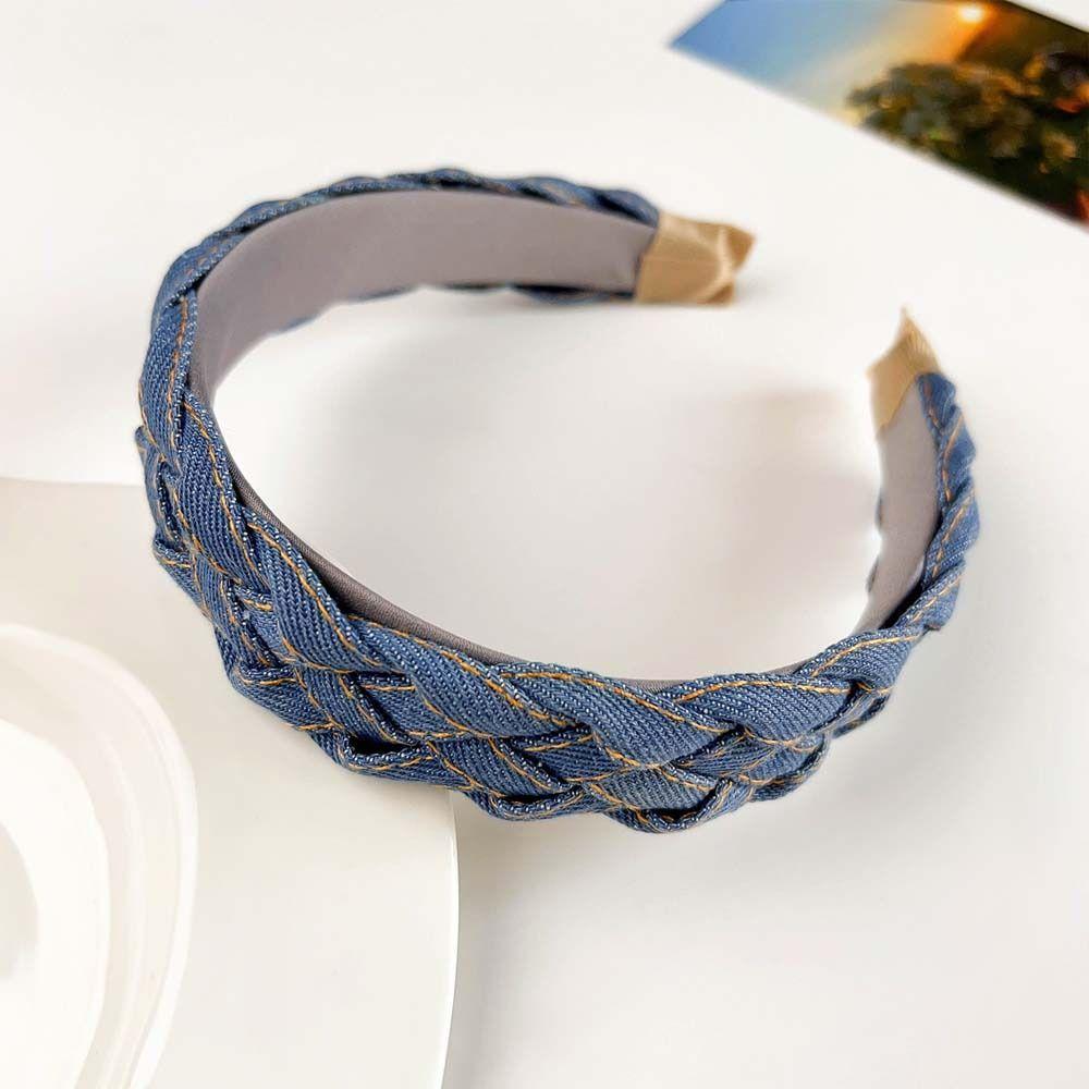 Headdress Cowboy Headband Denim Cloth Cowboy Hair Bands Wide Head Bands Cowboy Hair Hoop Daily