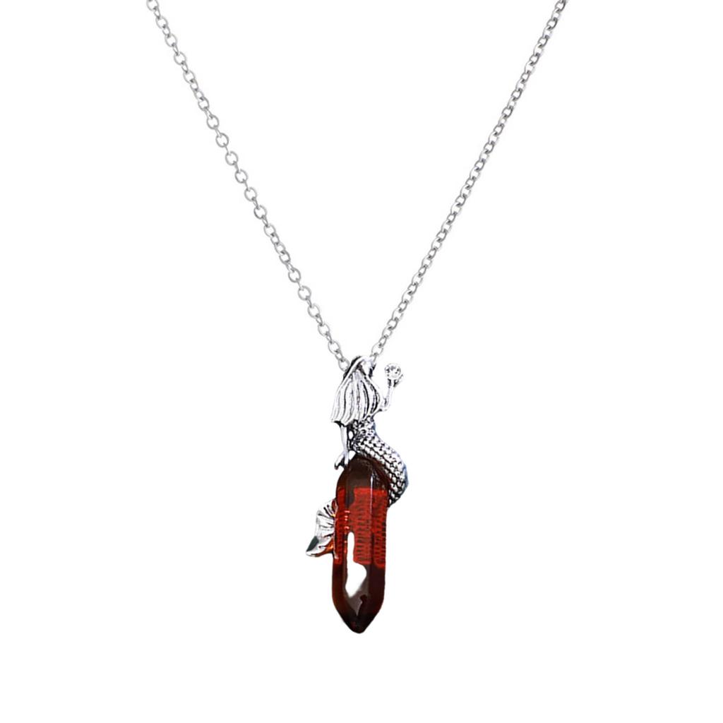 Элегантное ожерелье-подвеска в виде русалки с кристаллами, регулируемая длина, чокер, стильная цепочка для ключиц, украшение для любителей ювелирных изделий