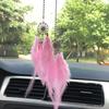 Mini Dream Catcher Car Interior Rearview Mirror Hangings Car Charms Pendant Double Wind Chimes Car Decor Accessories Multi Color
