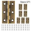 2-дюймовые мини-складные петли-бабочки из цельной латуни, 8 шт. с 48 винтами для мебельной фурнитуры для шкафов, ящиков, деревянных коробок