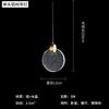 Minimalist Light Luxury Master Bedroom Bedside Chandelier Net Red Background Wall Crystal Pendant Light Room Small Led Lamp