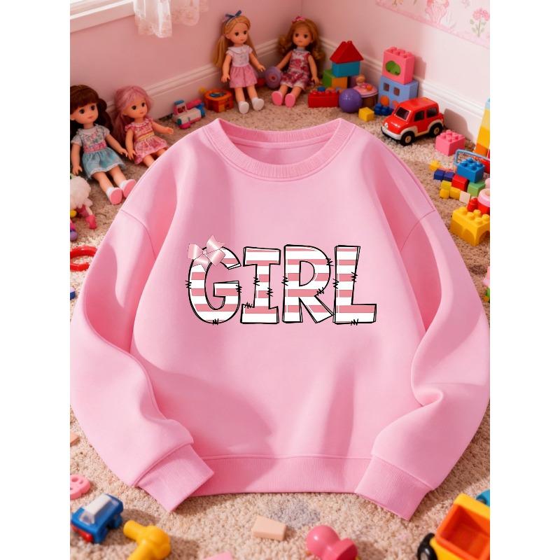 European sizes Kid's Round Neck Sweatshirt/Bow/Heart/Casual Hoodie/Sports Events/Soccer/Music/Letters/Fashionable Random Print Top
