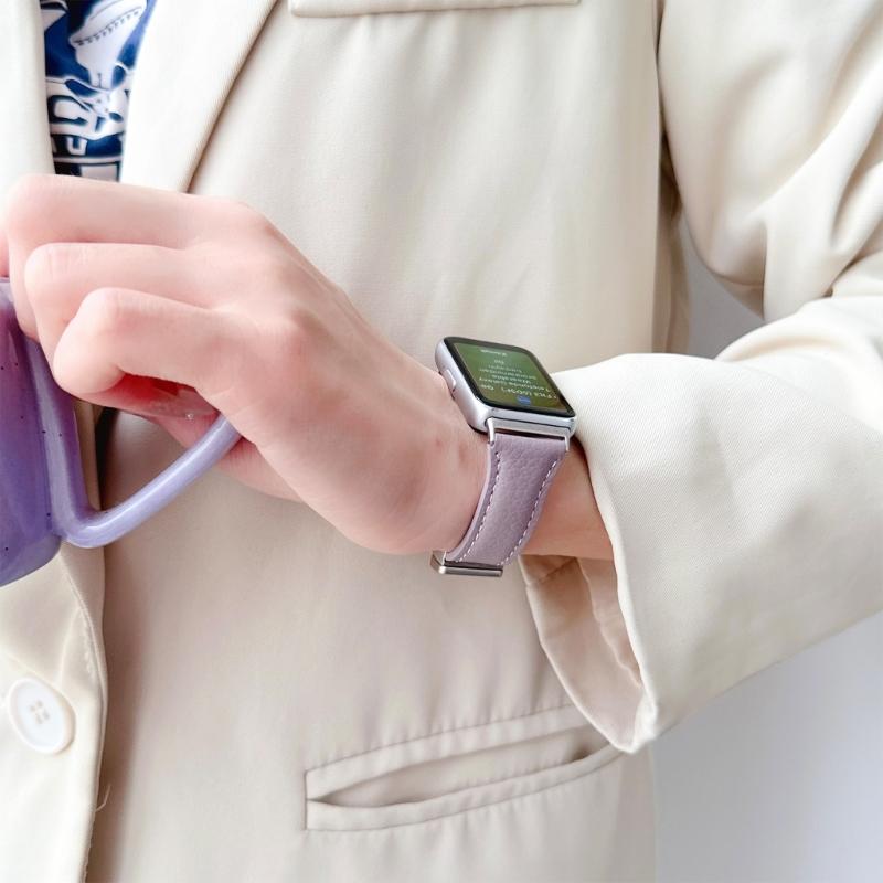 Элегантный кожаный ремешок для смарт-часов Стильный кожаный браслет Классический кожаный ремешок для смарт-часов