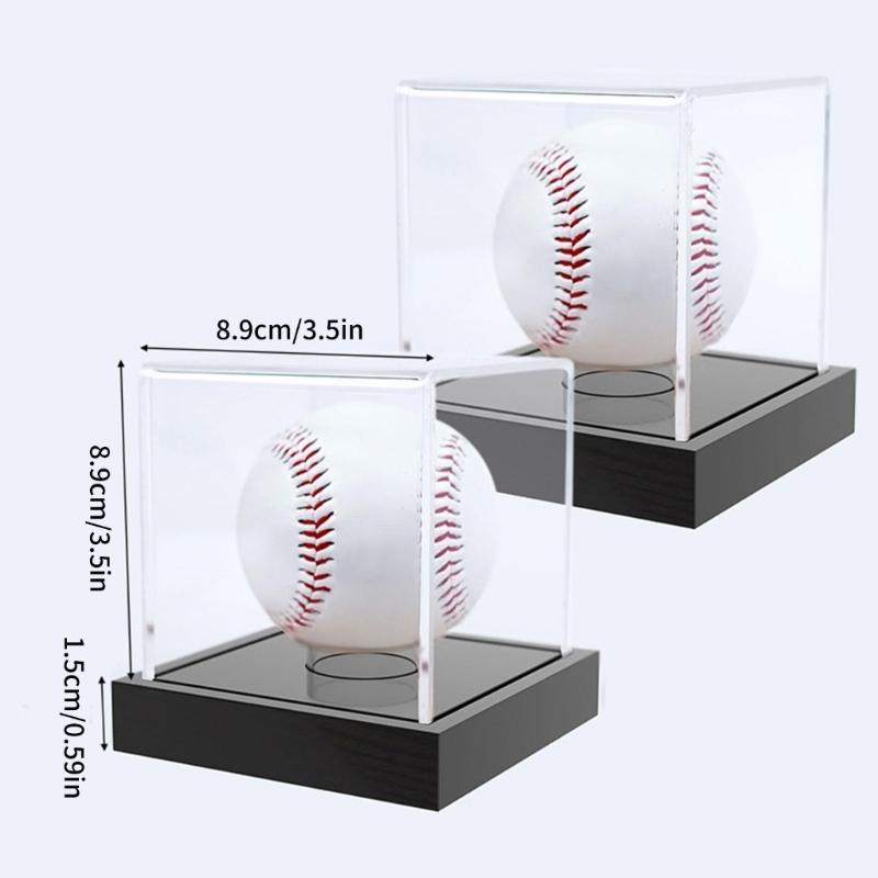 Прозрачный акриловый держатель для бейсбольного мяча, гольфа, тенниса, бильярда, коробка для хранения и демонстрации спортивных предметов с автографами