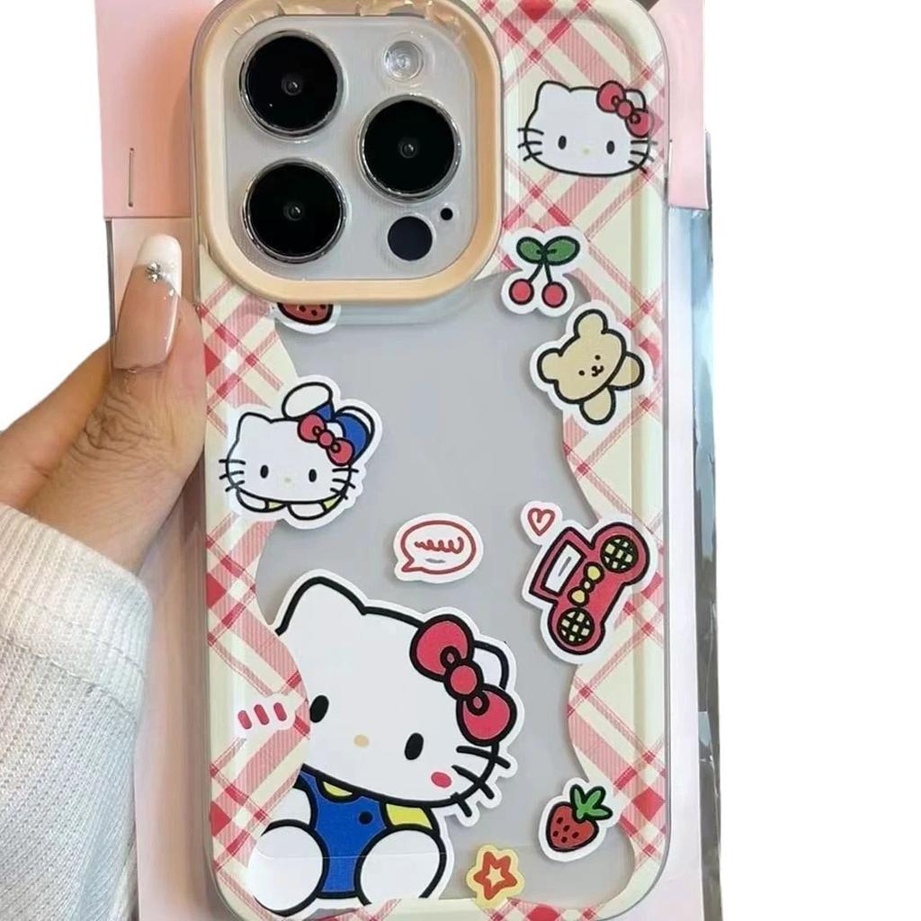 Simple and Transparent Kt Cat Suitable for IPhone16pro Mobile Phone Case Apple 15 Protection Case