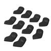 10PCS Golf Head Protective Covers Waterproof PU Material Golf Putter Headcover Guard Set for Outdoor Use Black