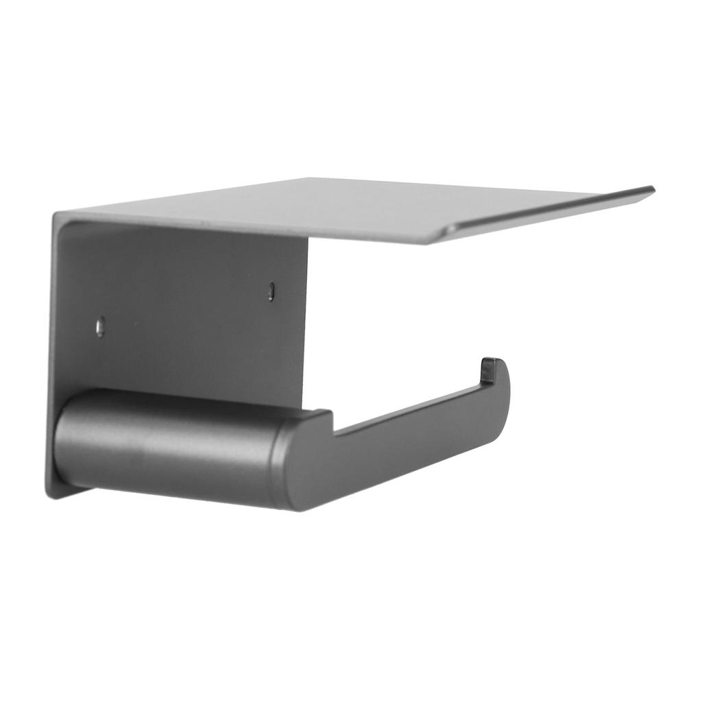 Держатель для туалетной бумаги из нержавеющей стали, настенный держатель для рулона туалетной бумаги с полкой, матовый черный