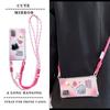KEYSION Crossbody Strap Phone Case for Samsung A51 4G Cute Cartoon Long Lanyard Mirror Shockproof Cover for Galaxy A51