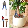 3 шт./набор Статуэтка растения для улицы Цветочные горшки Маленькие деревянные фигурки Водонепроницаемый Сад Дом Кашпо Украшение