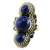 Серебряное кольцо с лазуритом 'Heaven' - 30x15 мм