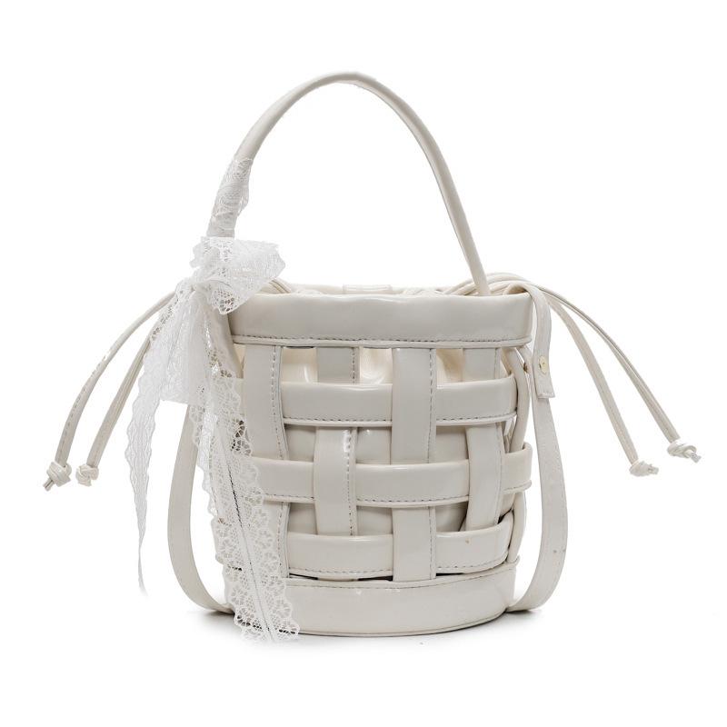 Корейская версия нишевой сумки-ведра для ношения в руке, женская, трендовая, универсальная, модная плетеная сумка, в иностранном стиле, через плечо