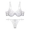 TERMEZY New Thin Lace Underwear Women Bralette Push Up Brassiere Sexy Hollow Out Bra Set French Lingerie Female Bra and Panty Set