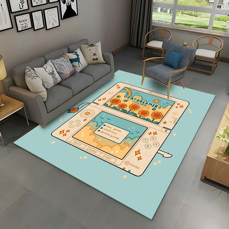 Ретро игровая консоль Game Boy GBA Коврик, Коврик для дома Гостиная Детская спальня Диван Коврик Декор, Нескользящий напольный коврик