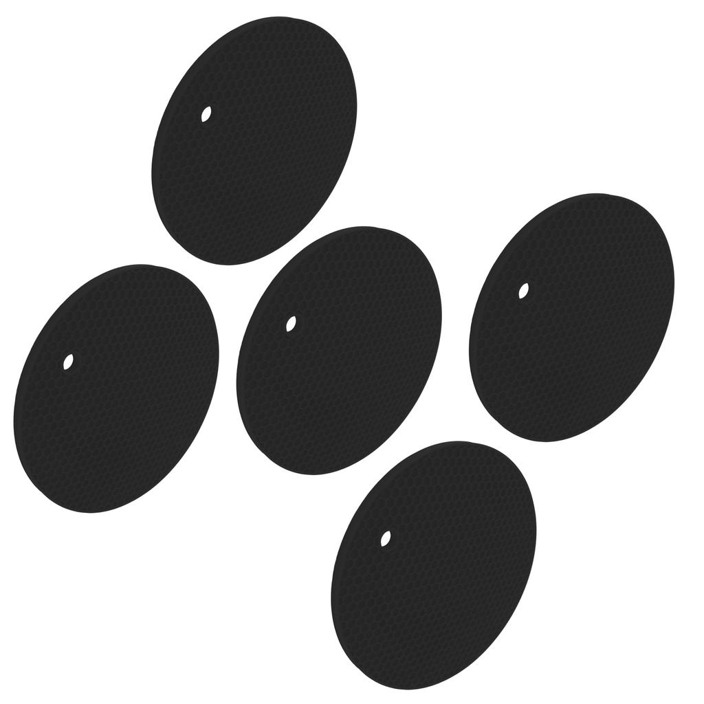 5 шт. силиконовые подставки под горячее, круглые, многоцелевые, термостойкие, нескользящие, держатели для горячих горшков