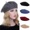 Женская беретная шляпа однотонная эластичная теплая мягкая шляпа художника осень-зима повседневная одежда для путешествий модный аксессуар