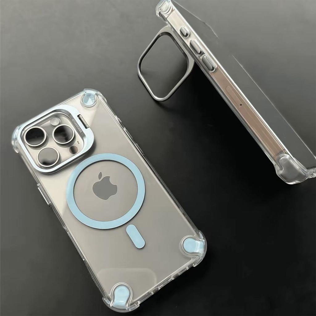 New Bracket Anti Drop Magnetic Phone Case for Apple 17PROMAX Airbag Anti Drop All Inclusive Magnetic Phone Case