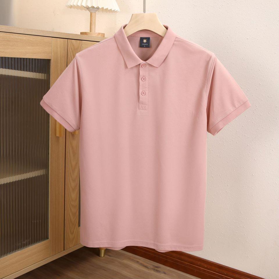 Breathable Comfortable Tops Casual Style Solid Color Shirts Men's and Women Short Sleeve Lapel Shirts Summer Workwear T-shirt YG-920J