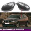 Автомобильная ABS накладка на боковое зеркало двери для Seat Ibiza MK3 6L 2002-2008 Рог Ярко-черный Автомобильная накладка на боковое зеркало с инструментом