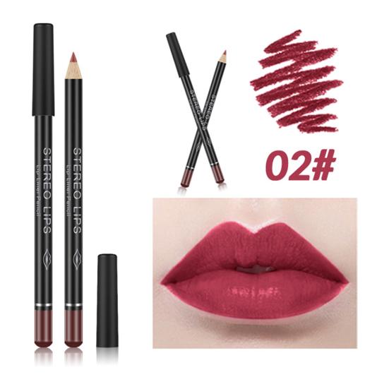 Silky Lipstick Pencil Waterproof Long Lasting Lip Liner Cosmetic