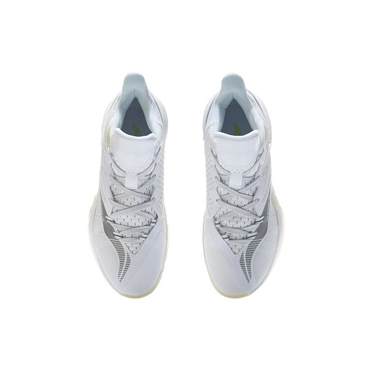 Li Ning Fast Wind Non-Slip Wear-Resistant Mid-Top Basketball Shoes Men Basketball Shoes White ABPR061-5