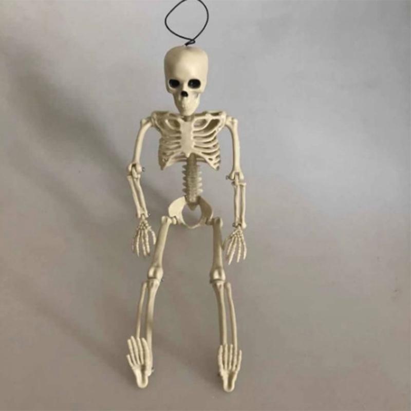 Realistic Full Body Human Bone Halloweens Props Flexible Joints Portable Plastic Indoor Outdoors Decoration