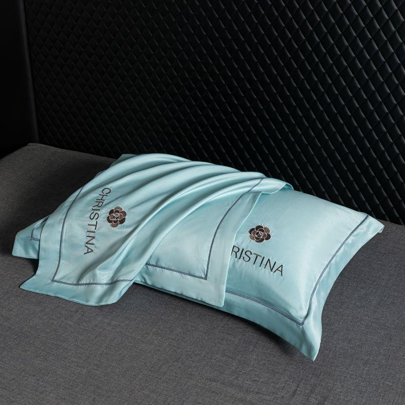 Наволочка в скандинавском стиле, летняя, холодная, шелковая, удобная, дышащая, для спальни, 48*74 см, вышивка, мягкая