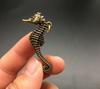 Rare Chinese Old Bronze Handmade Small Hippocampus Statue Figure Pet Decoration