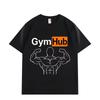 GymHub Минималистичная Мужская Футболка с Принтом 100% Хлопок Оверсайз Графические Футболки для Женщин Спортивные Мероприятия Топы Футболки Streetwear