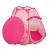 Selonis Play Tent 105x90cm/100 Balls Castle House Pop Up Ballpit Plastic Balls for Kids, Pink:pearl-grey-transpa-powder Pink