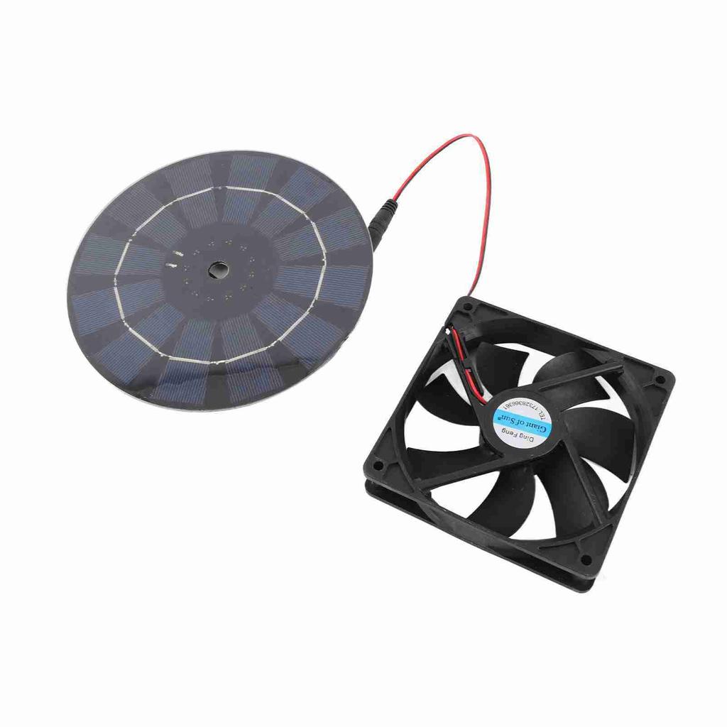 3W Solar Panel Fan Low Noise Energy Saving Solar Mini Exhaust Fan for Chicken Coop Greenhouse