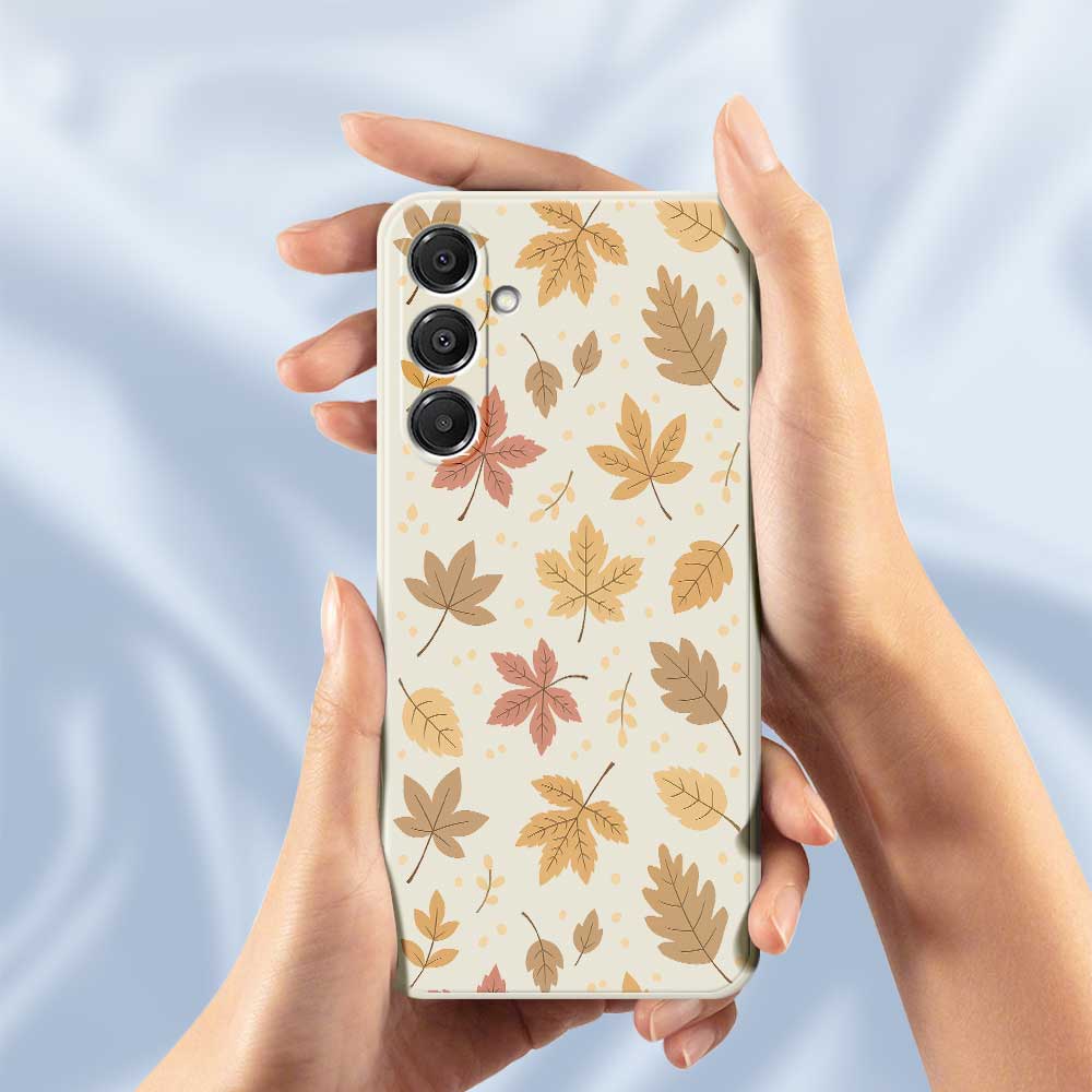 For Samsung Galaxy A16 5G/4G Case Leaves Pattern Printing Straight Edge TPU Phone Back Cover