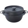 Iwachu 21085 Rice 3 Enamel Compatible with Nanbu Ironware Pot, Cups, Black, Inside, IH,