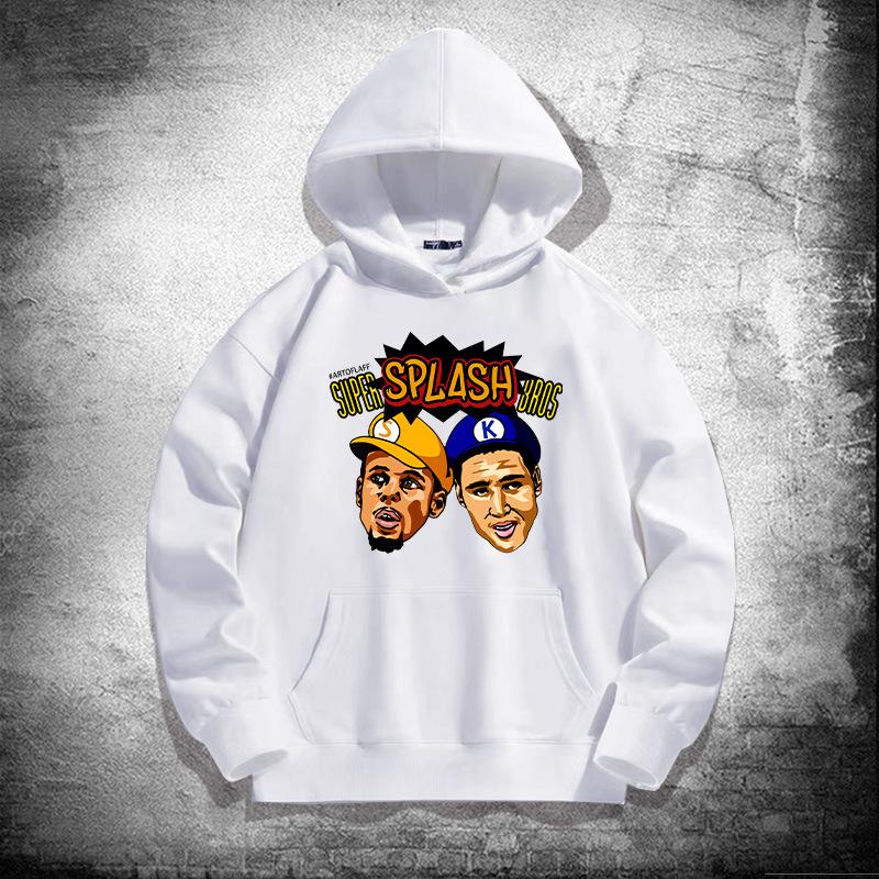 Warriors Splash Brothers hooded sweater men and women trendy basketball sports loose shoulder hoodie jacket